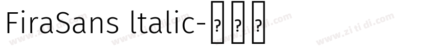 FiraSans ltalic字体转换